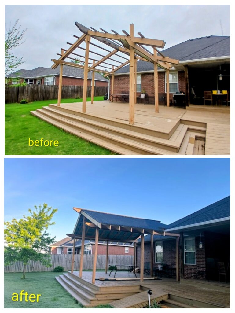 Sun Porch Roofing Installation in Siloam Springs — Benton County